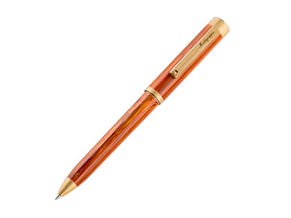Bolígrafo Montegrappa Zero Zodiac Leo, PVD oro, Naranja, ISZEZBIY-O2