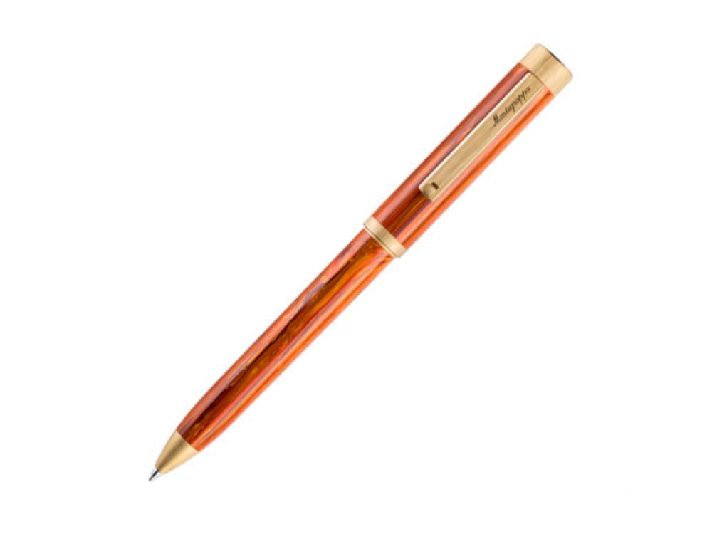 Bolígrafo Montegrappa Zero Zodiac Leo, PVD oro, Naranja, ISZEZBIY-O2