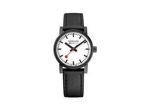 Reloj de Cuarzo Mondaine SBB Evo2, PVD, Blanco/Negro, 30mm, MSE.30111.LB