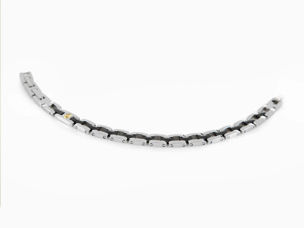 Pulsera Maserati Gioielli, Acero inoxidable, Plata, PVD, JM422ATZ16