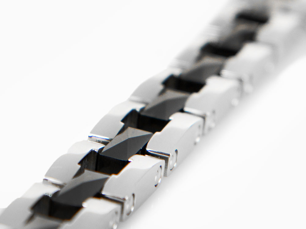 Pulsera Maserati Gioielli, Acero inoxidable, Plata, PVD, JM422ATZ16