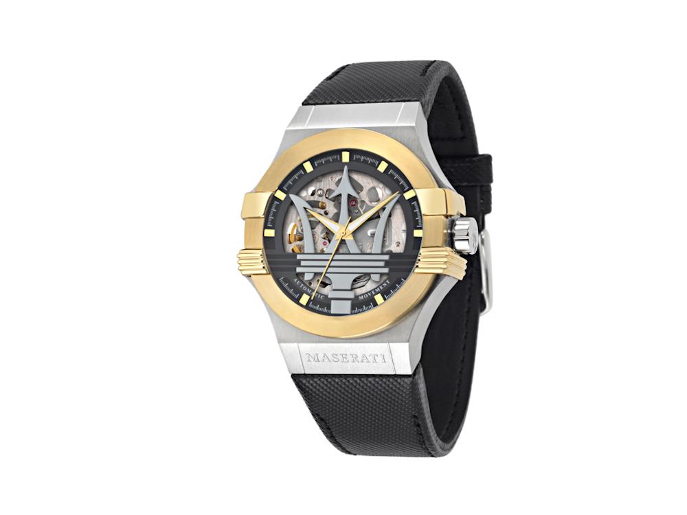 Reloj Automático Maserati Potenza, Negro, 42 mm, Cristal de Zafiro, R8821108037