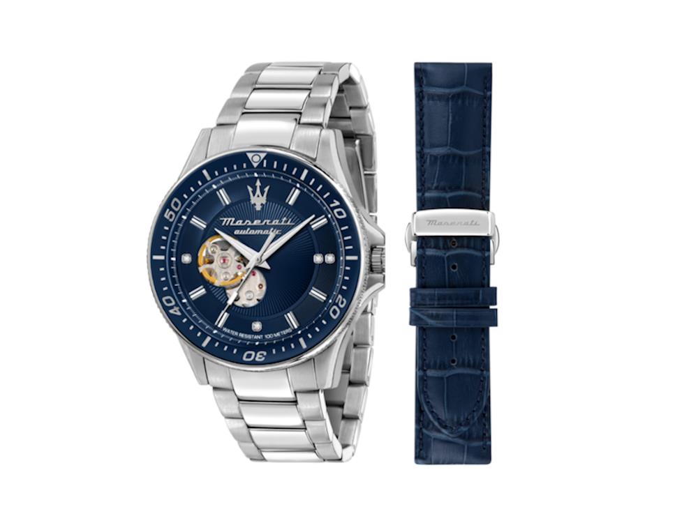 Reloj Automático Maserati Sfida, Azul, 44 mm, Cristal de Zafiro, R8823140007