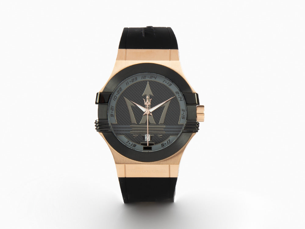 Reloj de Cuarzo Maserati Potenza, Negro, 42 mm, Cristal mineral, R8851108002