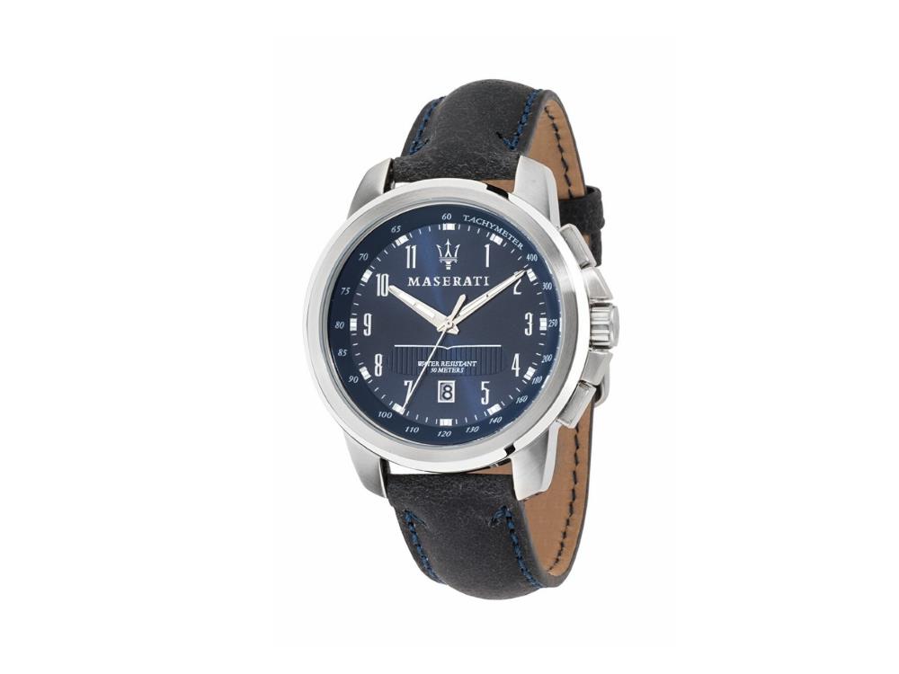 Reloj de Cuarzo Maserati Successo, Azul, 44 mm, Cristal mineral R8851121003