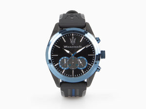 Reloj de Cuarzo Maserati Traguardo, Negro, 45 mm, Cristal mineral, R8871612006