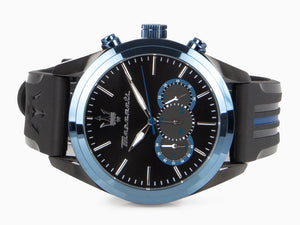 Reloj de Cuarzo Maserati Traguardo, Negro, 45 mm, Cristal mineral, R8871612006