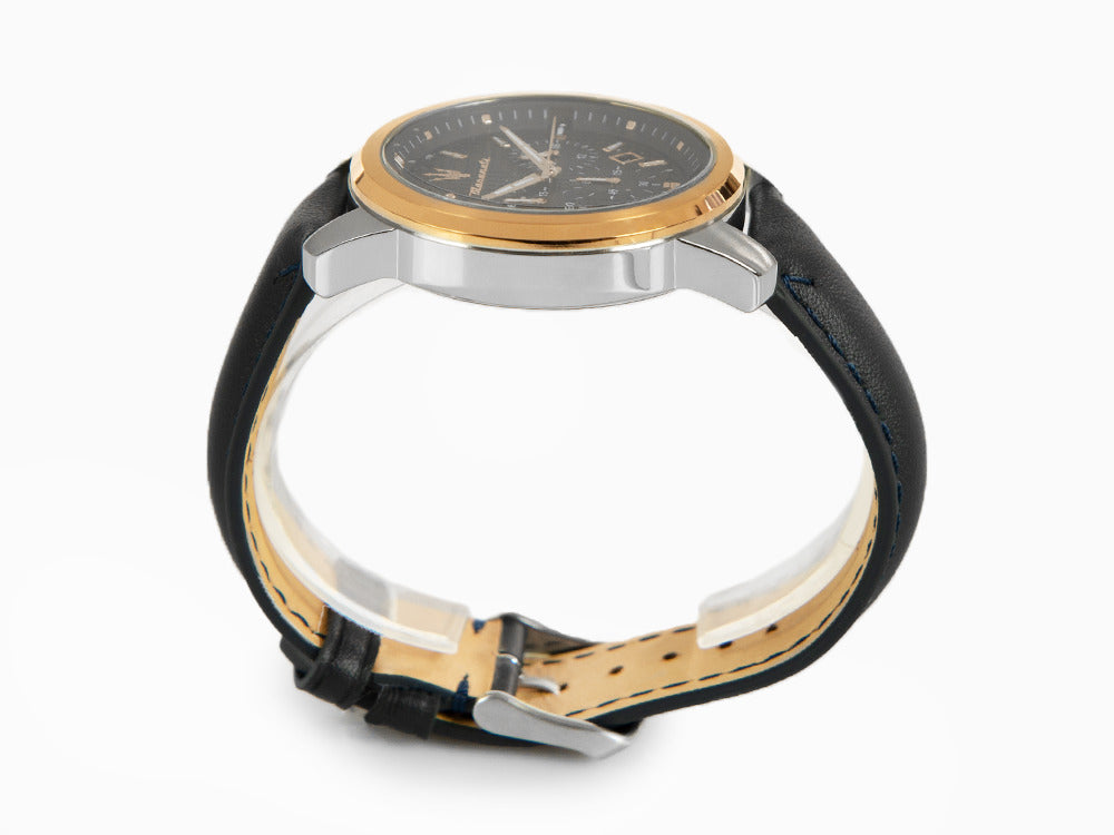 Reloj de Cuarzo Maserati Successo, PVD Oro Rosa, Azul, 44 mm, R8871621015