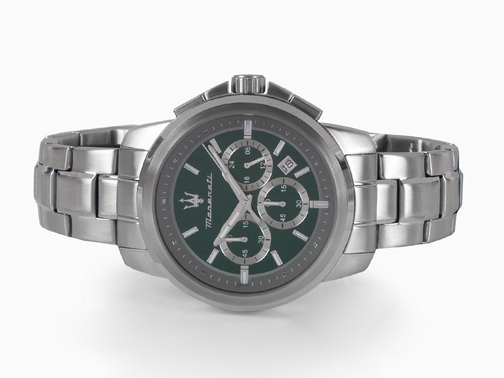 Reloj de Cuarzo Maserati Successo, Verde, 44 mm, Cristal mineral R8873621017