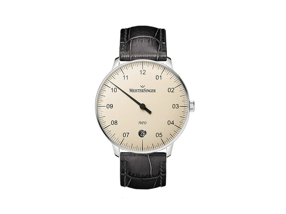 Reloj Automático Meistersinger Neo Ivory, 36 mm, Negro, NE903N-SG01
