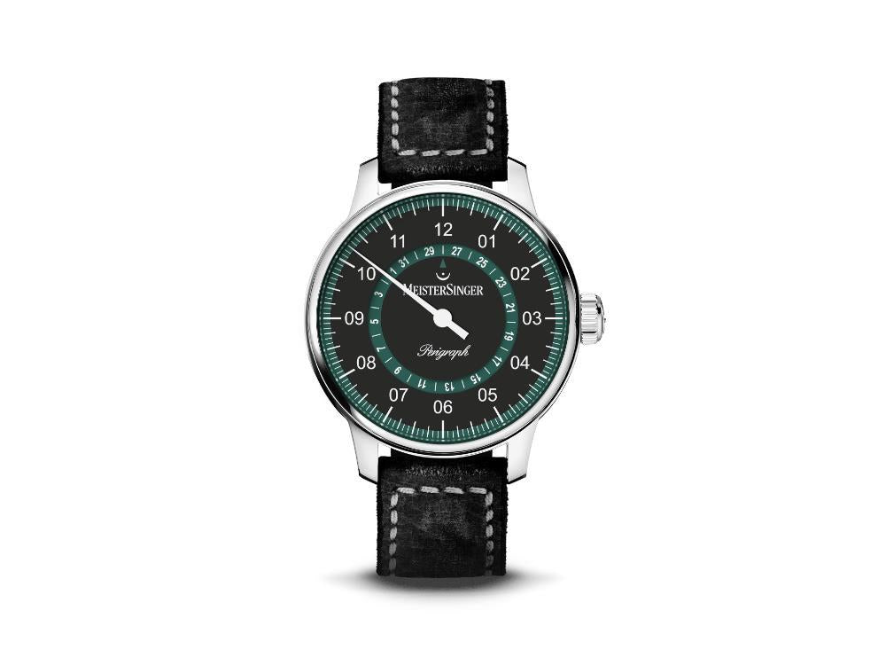 Reloj Automático Meistersinger Perigraph, 43 mm, Verde, AM1002P