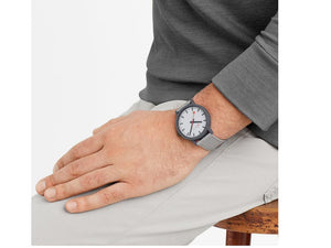 Reloj de Cuarzo Mondaine Essence Grey, Ecológico, Blanco, 41 mm, MS1.41111.LH