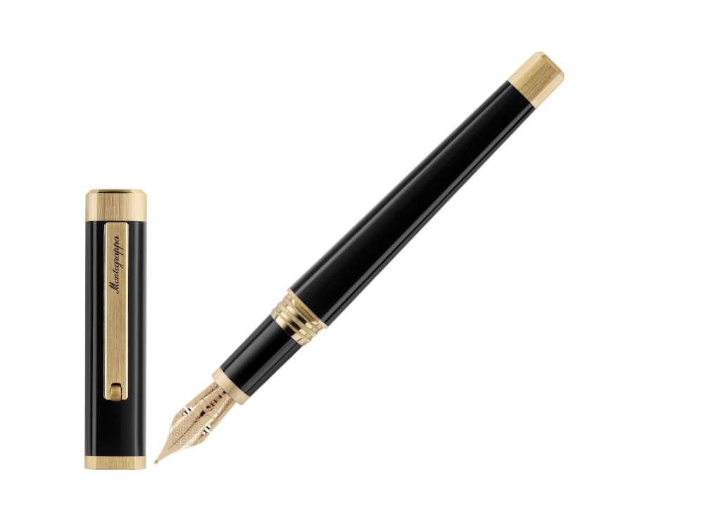 Pluma Estilográfica Montegrappa Quattro, PVD Oro, Oro 14k, IZSZ4I-XY