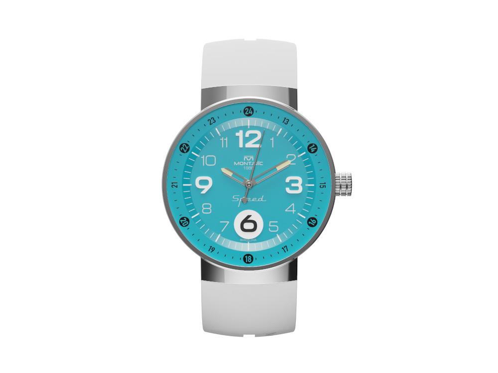 Reloj de Cuarzo Montjuic Speed Elegance Lella Lombardi, Azul, 43 mm, MJ1.1813.P