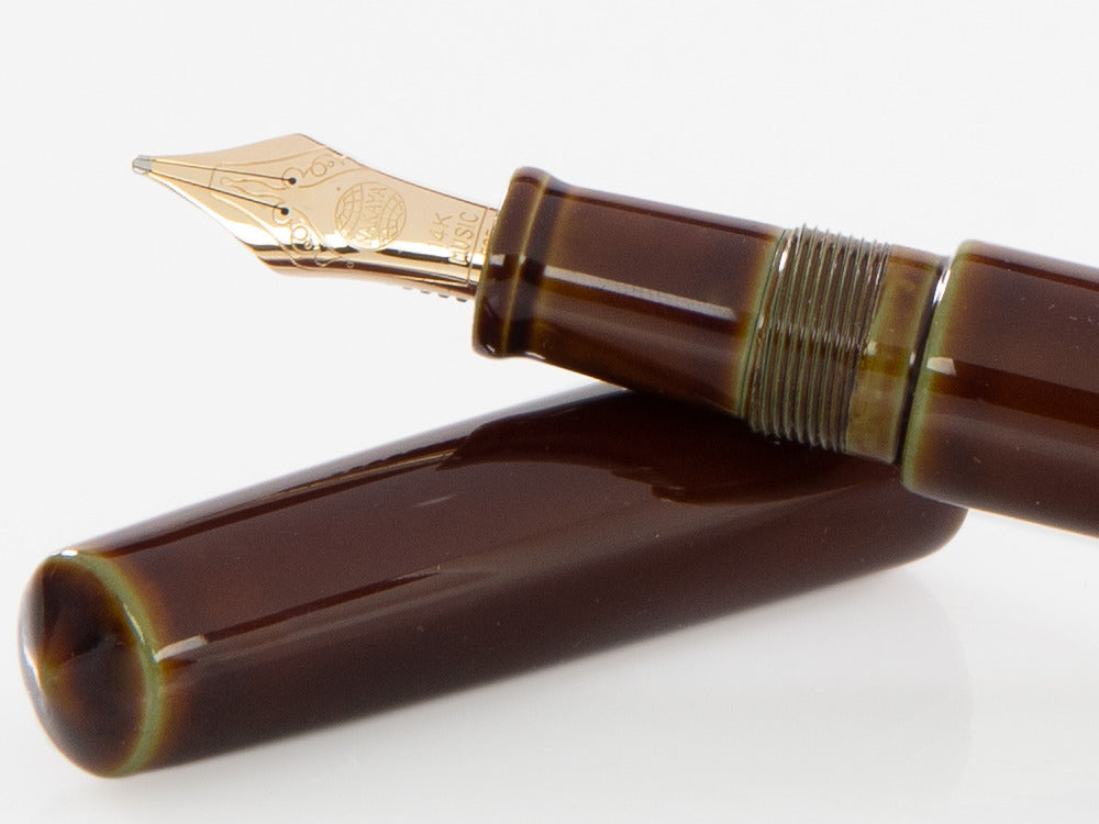 Pluma Estilográfica Nakaya Cigar Piccolo, Heki-Tamenuri, Ebonita, Music