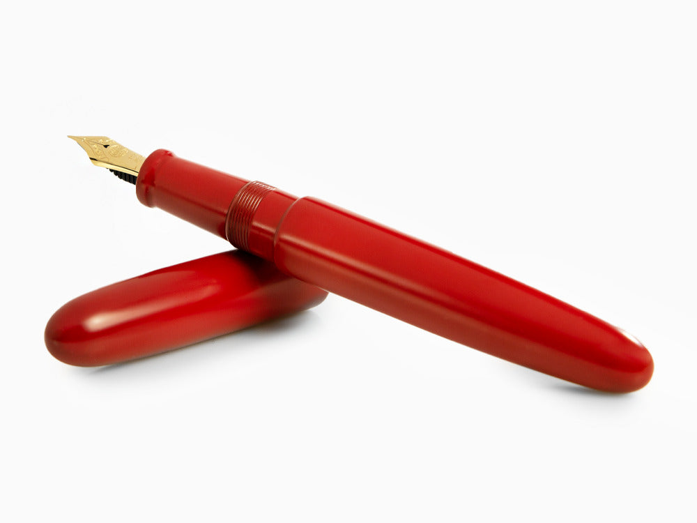 Pluma Estilográfica Nakaya Cigar Portable Shu-nurippanashi, Ebonita,17mm