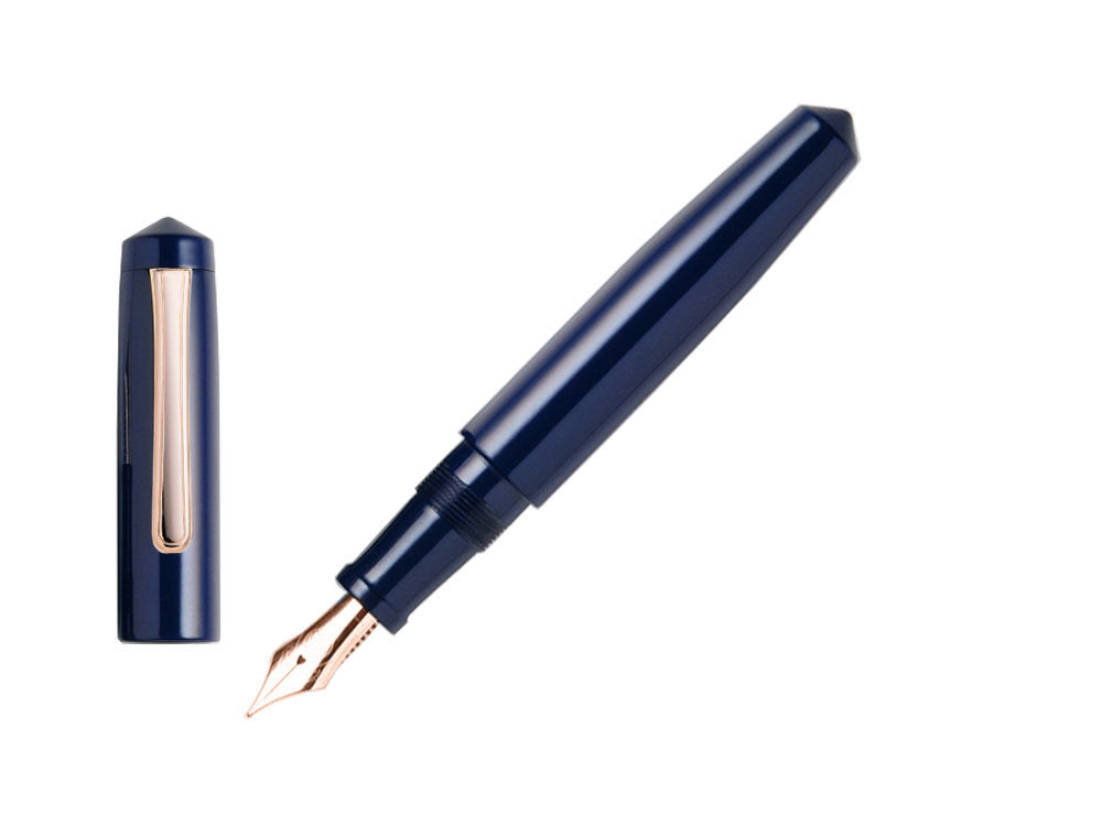 Pluma Estilográfica Nakaya Writer Kikyo, Piccolo, Ebonita, Oro Rosa