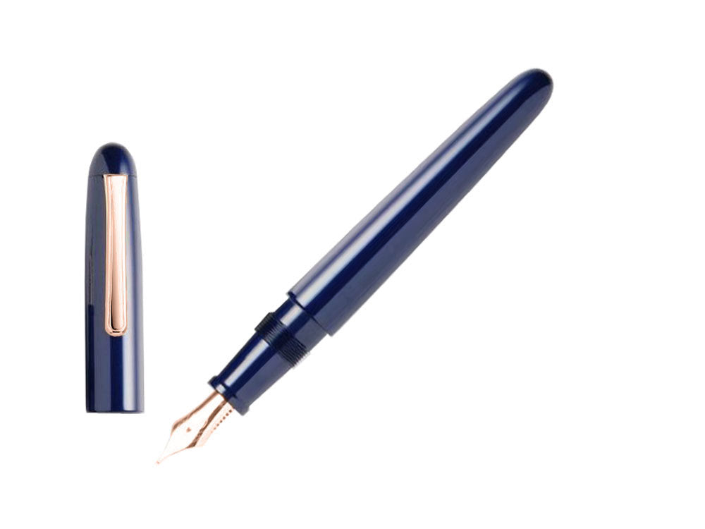Pluma Estilográfica Nakaya Writer Kikyo, Portable, Ebonita, Oro Rosa