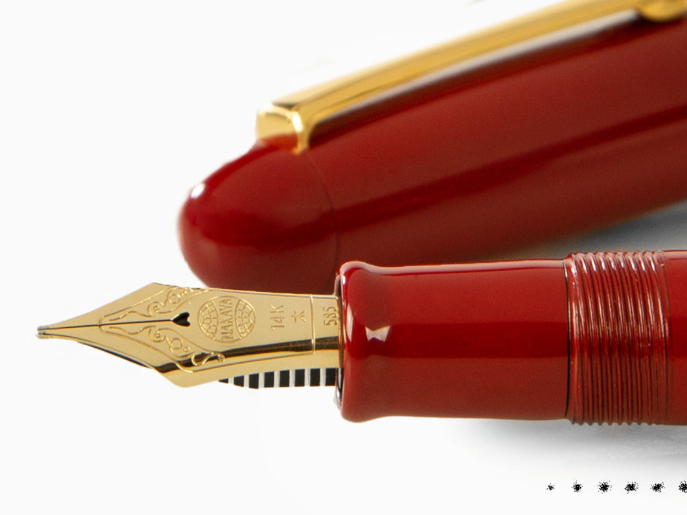 Pluma Estilográfica Nakaya Writer, Shu , Ebonita y laca Urushi