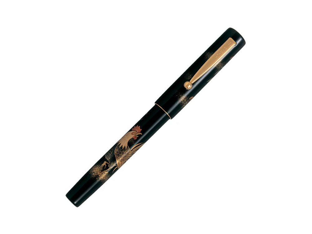 Estilográfica Namiki Yukari Zodiac Rooster, Laca Urushi, FNV-20M-TO