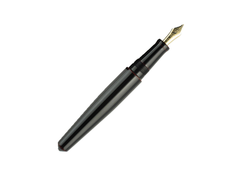 Estilográfica Nakaya Dorsal Fin Ver.1 Kuro-Tamenuri, Ebonita, Urushi