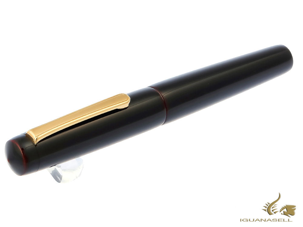 Pluma Estilográfica Nakaya Writer Kuro-Tamenuri, Piccolo, Oro, Ebonita