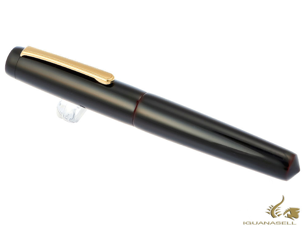 Pluma Estilográfica Nakaya Writer Kuro-Tamenuri, Piccolo, Oro, Ebonita