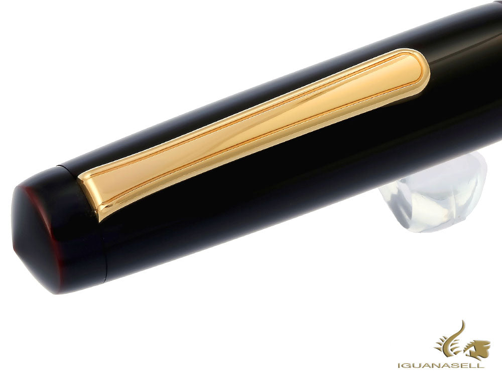 Pluma Estilográfica Nakaya Writer Kuro-Tamenuri, Piccolo, Oro, Ebonita