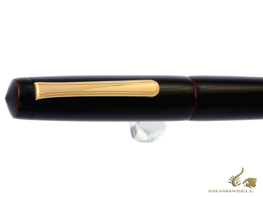Pluma Estilográfica Nakaya Writer Kuro-Tamenuri, Piccolo, Oro, Ebonita