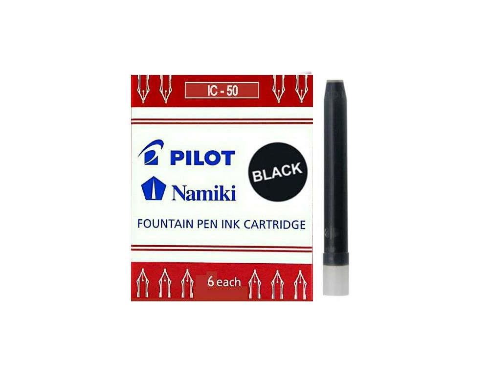 Cartuchos de tinta Namiki, Negro, 6 unidades, IC-50-BLACK
