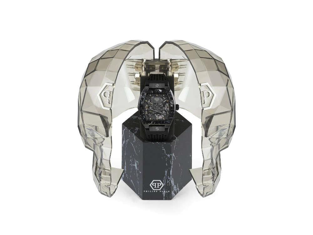 Reloj Automático Philipp Plein The Skeleton, PVD, Negro, 44 mm, PWBAA0221