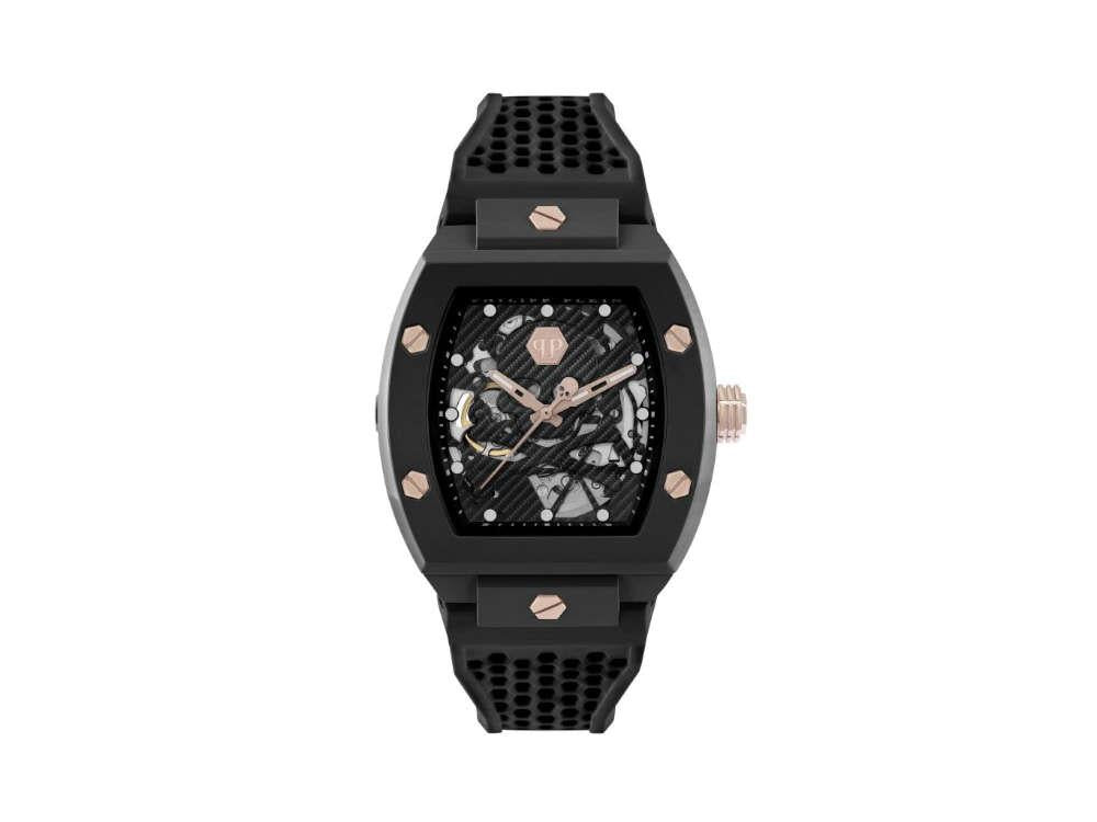 Reloj Automático Philipp Plein The Skeleton Ecoceramic, Negro, 44 mm, PWVBA0523