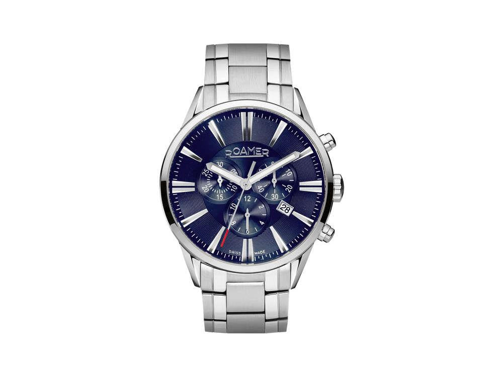 Reloj de Cuarzo Roamer Superior Chrono, Ronda 5030D, Azul, 44mm, 508837 41 45 50