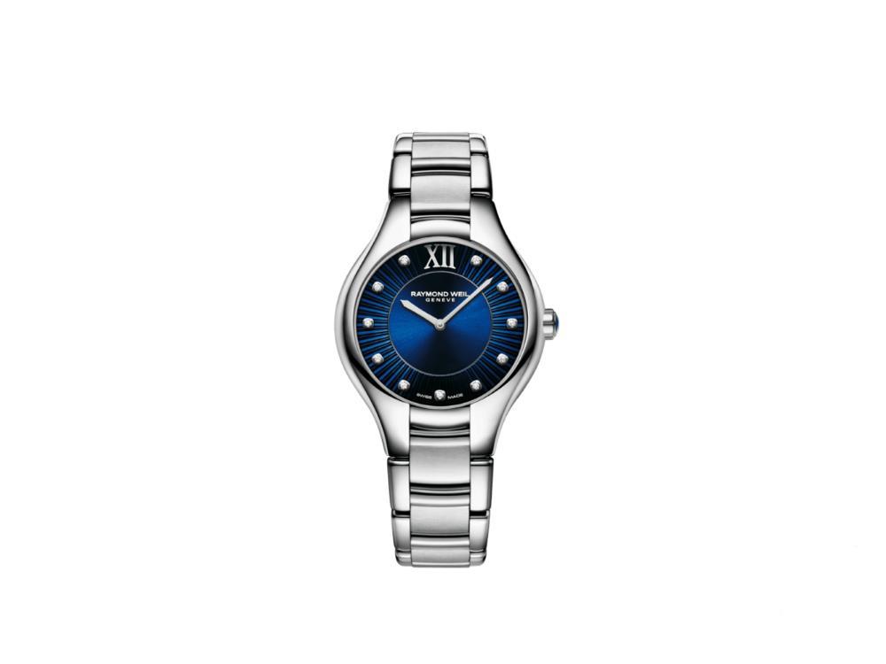Reloj Cuarzo Raymond Weil Noemia Ladies, Azul, 32 mm, Diamantes, 5132-ST-50181