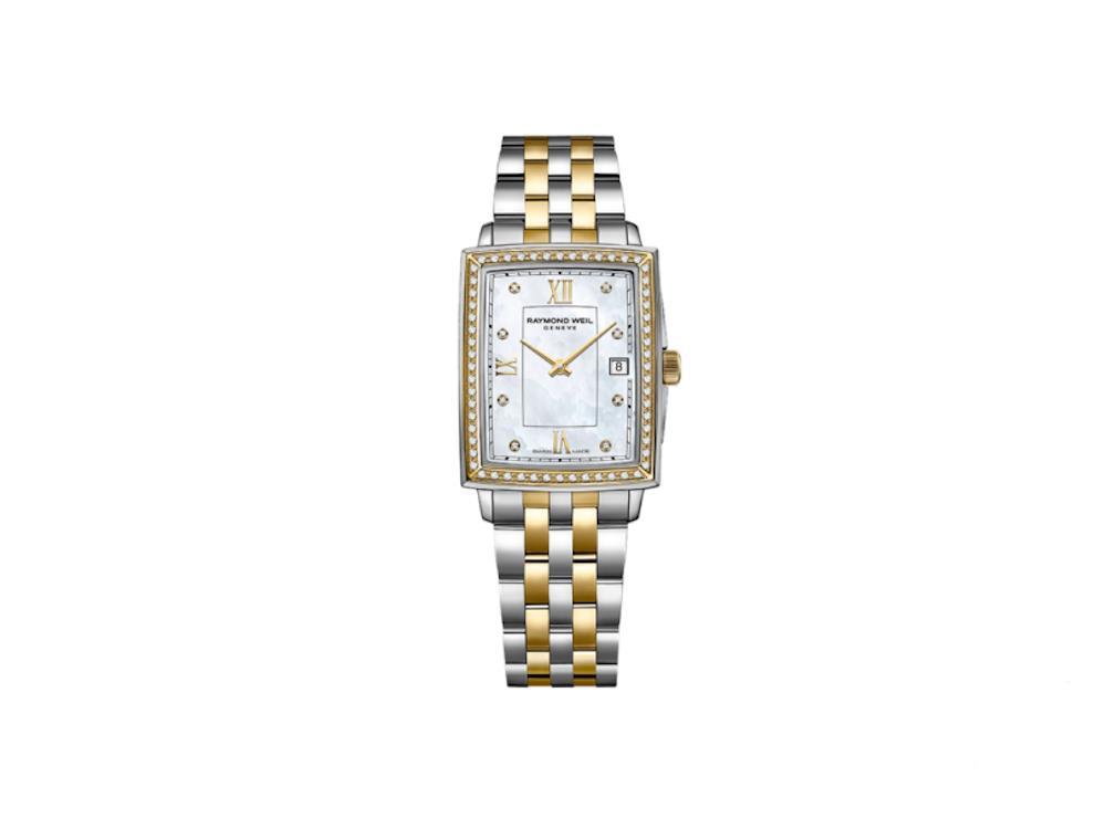 Reloj Cuarzo Raymond Weil Toccata Ladies, PVD, Diamantes, Día, 5925-SPS-00995