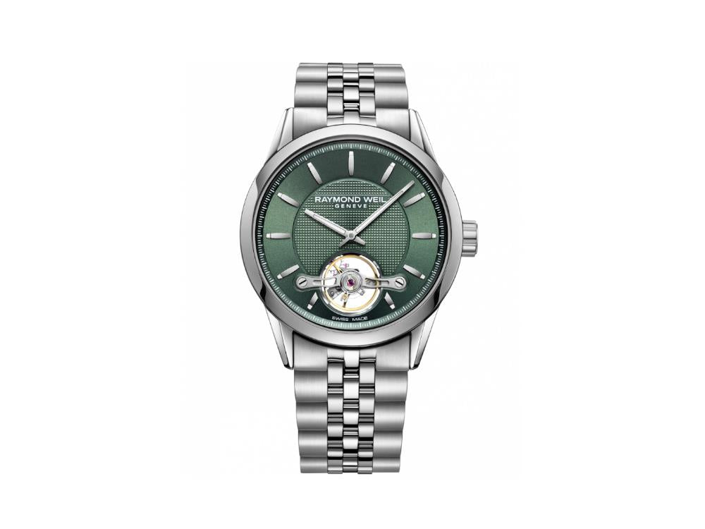 Reloj Automático Raymond Weil Freelancer, 42 mm, Verde, 10 atm, 2780-ST-52001