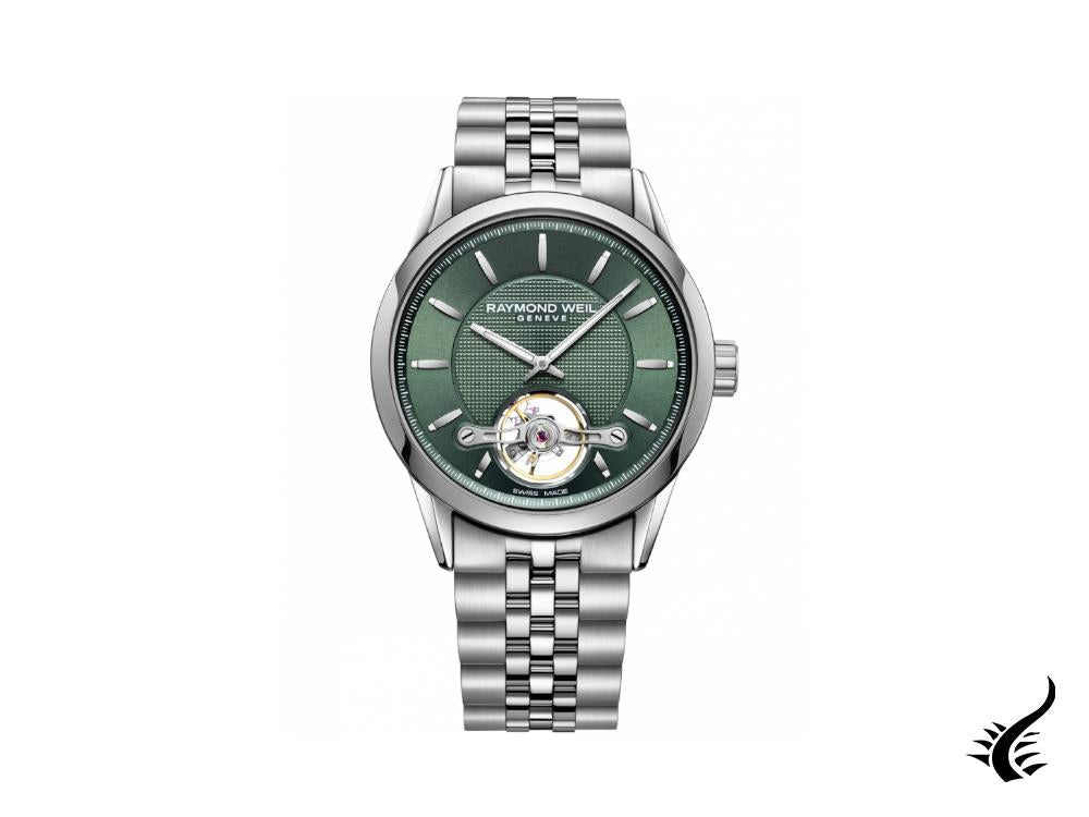 Reloj Automático Raymond Weil Freelancer, 42 mm, Verde, 10 atm, 2780-ST-52001