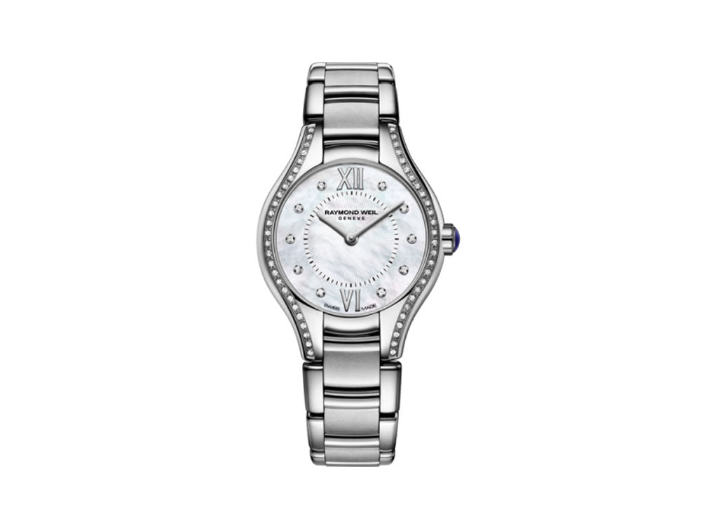 Reloj de cuarzo Raymond Weil Noemia Ladies, 62 Diamantes, Madre perla