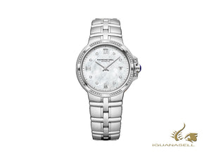 Reloj de Cuarzo Raymond Weil Parsifal Ladies, Madre perla, Día, 56 Diamantes