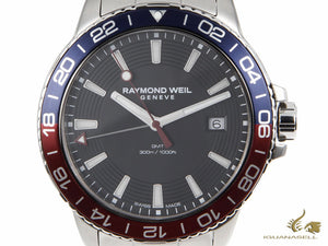 Reloj de Cuarzo Raymond Weil Tango 300, GMT, Negro, 42mm, Día, 8280-ST3-20001