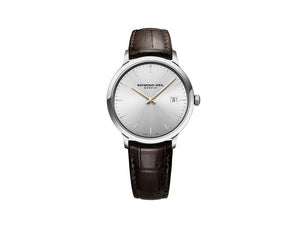 Reloj de Cuarzo Raymond Weil Toccata, Plata, 39 mm, Día, Piel, 5485-SL5-65001