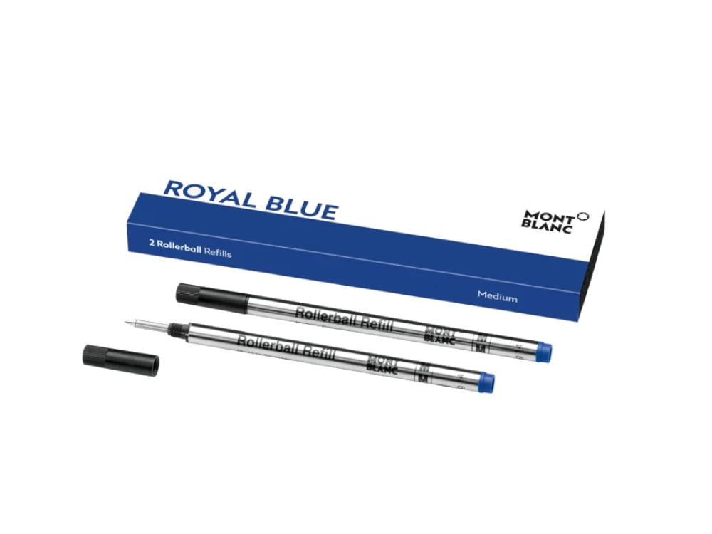 Recarga para roller Montblanc Royal Blue, Azul, Gel, Medio, 2 unidades, 124504