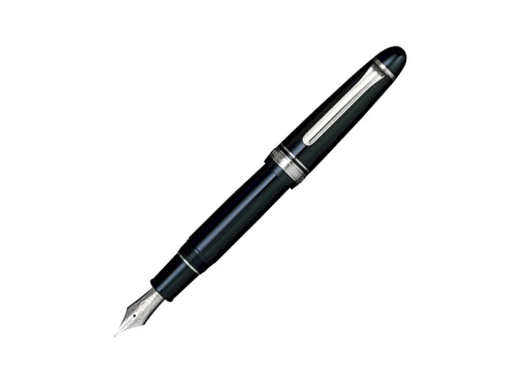 Estilográfica Sailor King of Pens ST Silver, Negro, Cromo, 11-9639-420