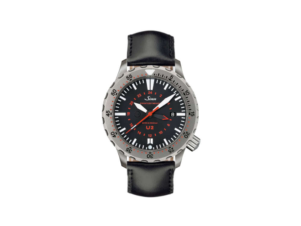 Reloj Automático Sinn U2 Diver, ETA 2893-2, 44 mm, 200 atm, Negro, 1020.010 LB34
