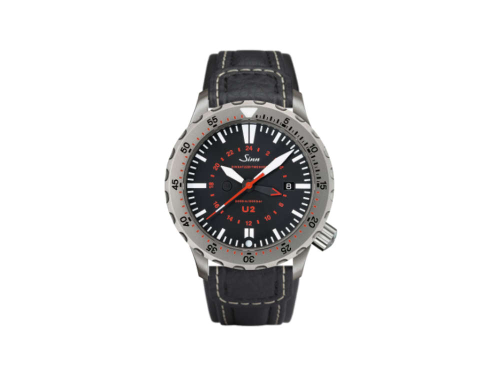 Reloj Automático Sinn U2 Diver, ETA 2893-2, 44 mm, 200 atm, Negro, 1020.010 LB39