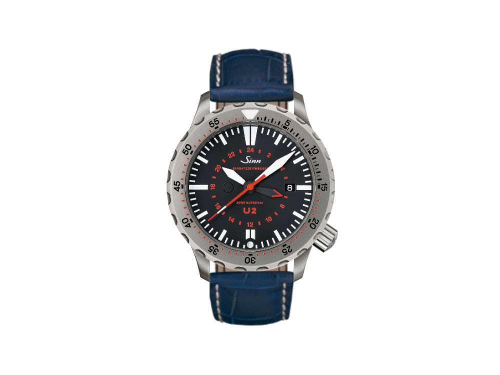 Reloj Automático Sinn U2 Diver, ETA 2893-2, 44 mm, 200 atm, Negro, 1020.010 LB8