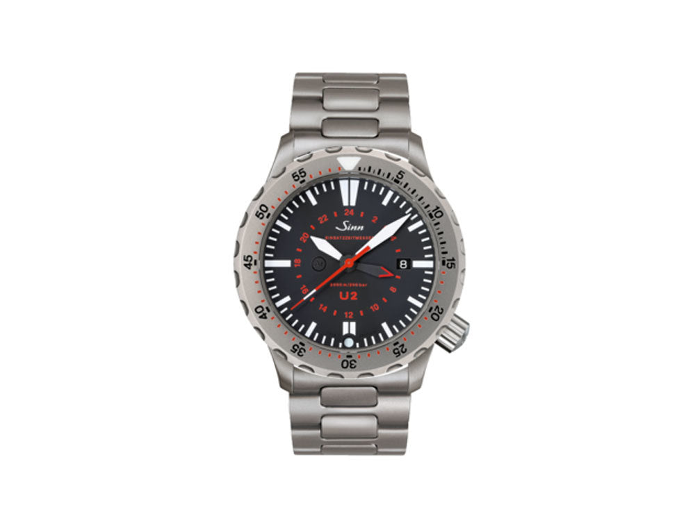 Reloj Sinn U2 Diver, ETA 2893-2, 44 mm, 200 atm, Negro, 1020.010 MB72