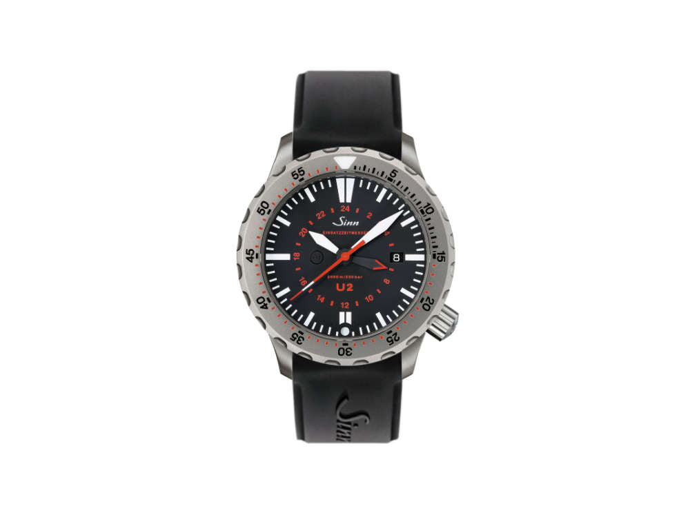 Reloj Automático Sinn U2 Diver, ETA 2893-2, 44 mm, 200 atm, Negro, 1020.010 SI45