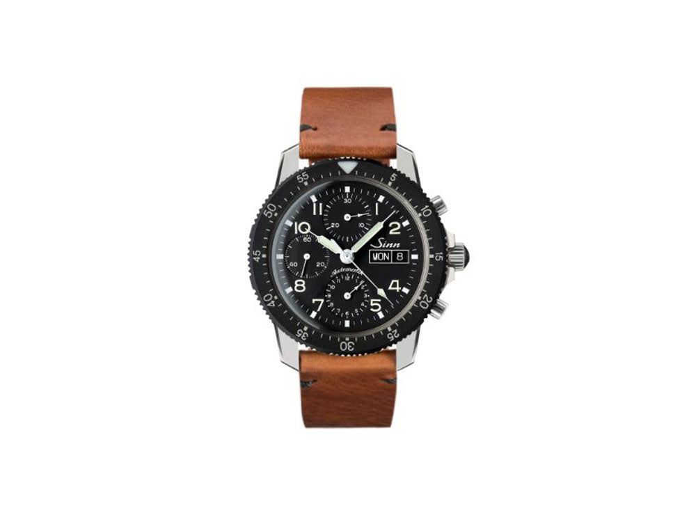 Reloj Automático Sinn 103 St, 41 mm, Correa de piel, Negro, 103.031 LB156