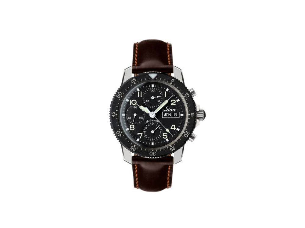 Reloj Automático Sinn 103 St, Valjoux 7750, Correa de piel, Negro. 103.031 LB19